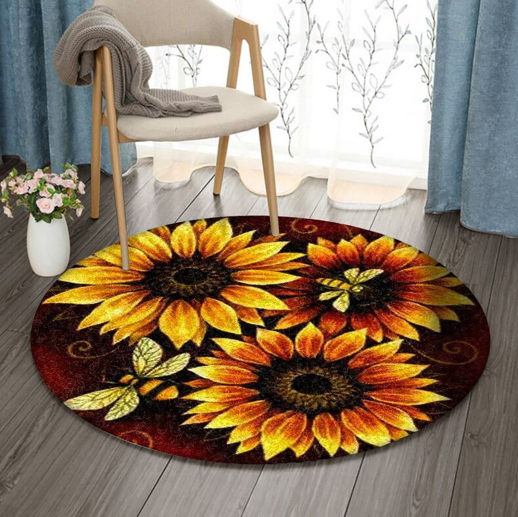 Sunflower Round Carpet