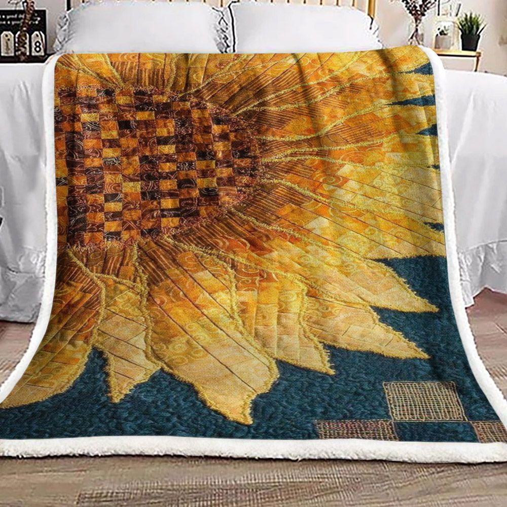 Sunflower Sherpa Fleece Blanket
