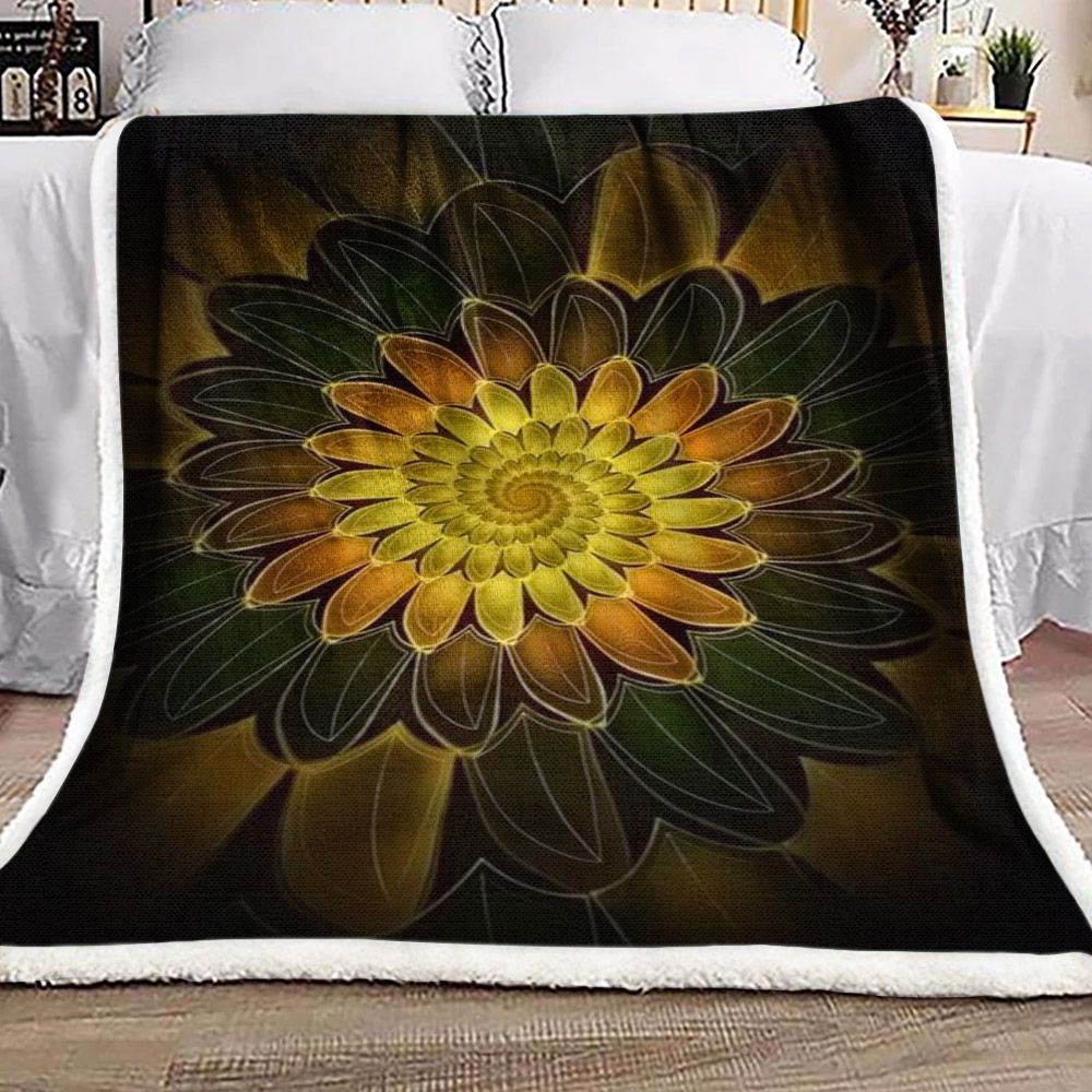 Sunflower Sherpa Fleece Blanket