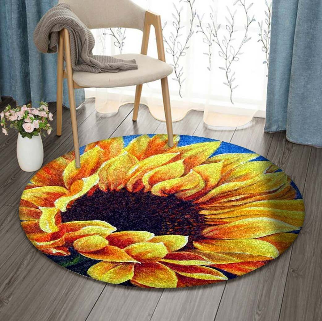 Sunflower Round Carpet