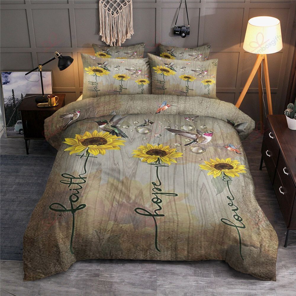 Sunflower Hummingbird Bedding Set