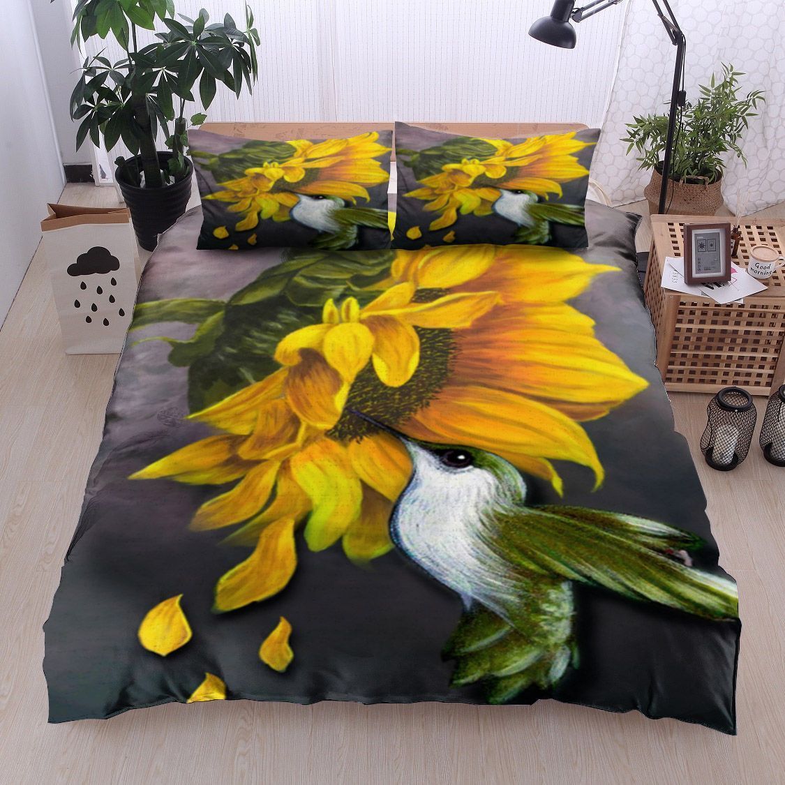 Sunflower Hummingbird Bedding Set