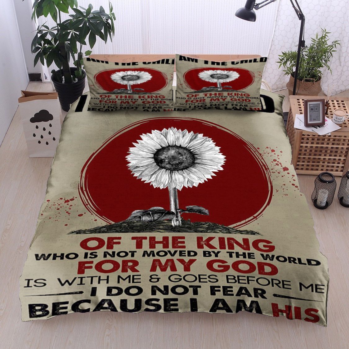 Sunflower I Am The Child Of The King Bedding Set