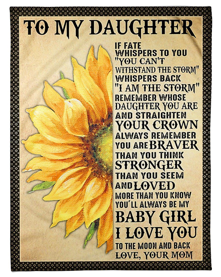 Sunflower I Love U To The Moon And Back Fleece Blanket Fleece Blanket