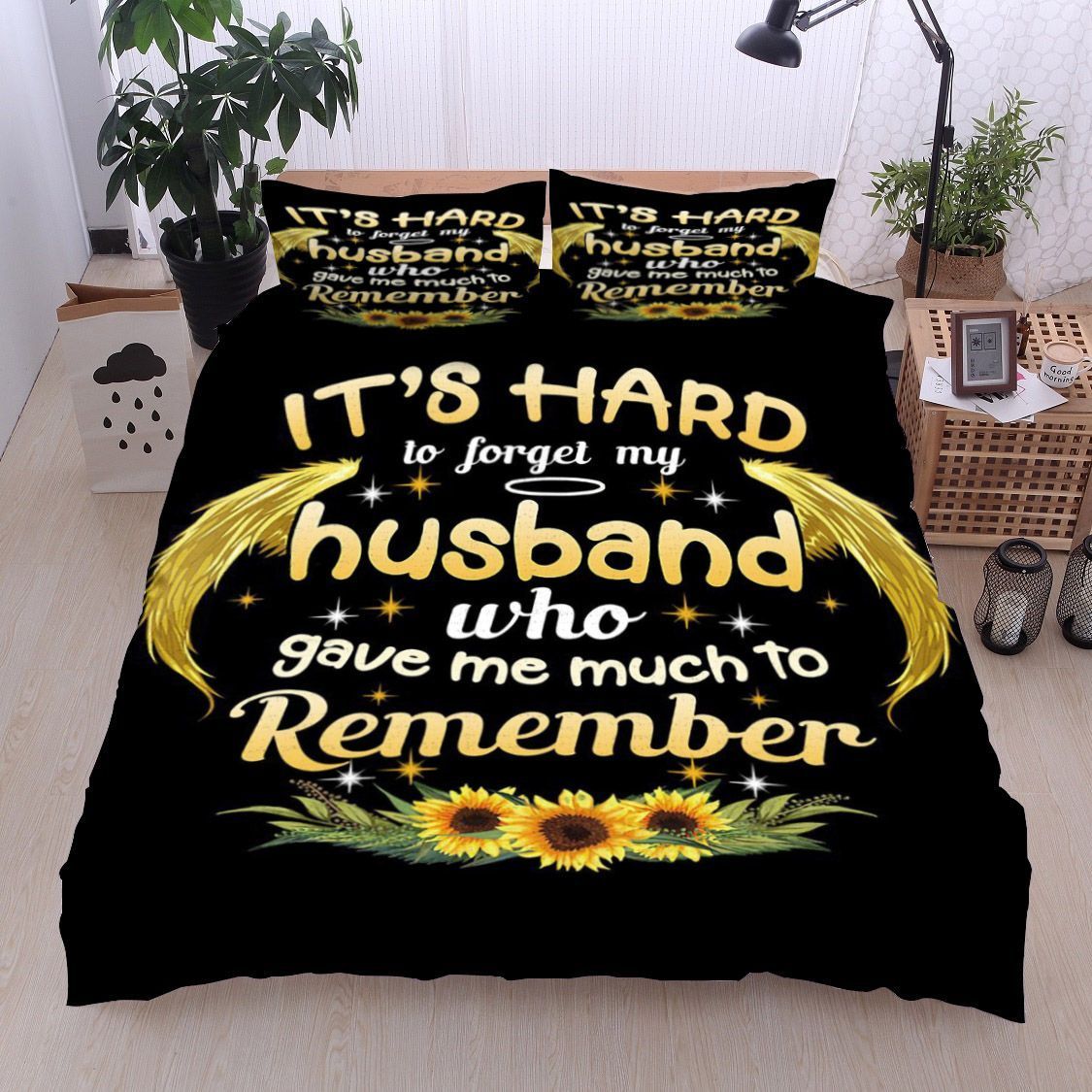 Sunflower It S Hard To Forget My Husband Bedding Set