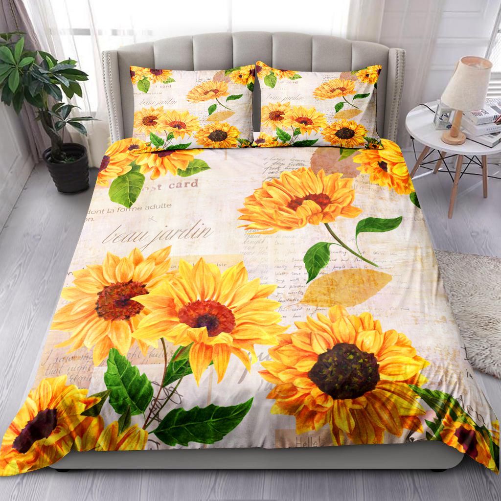 Sunflower Letter Bedding Set