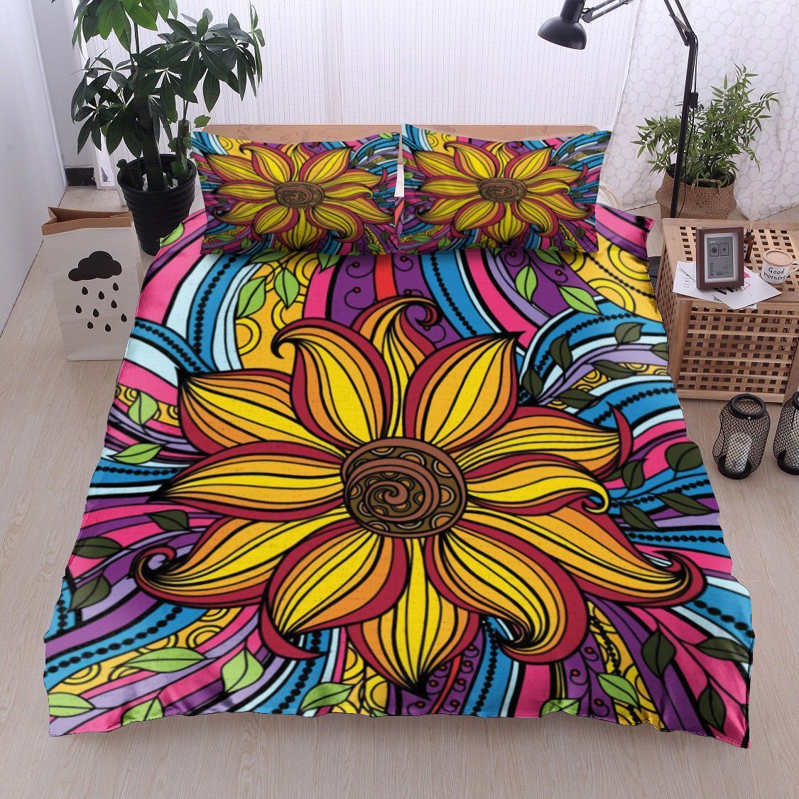 Sunflower Mandala Bedding Set