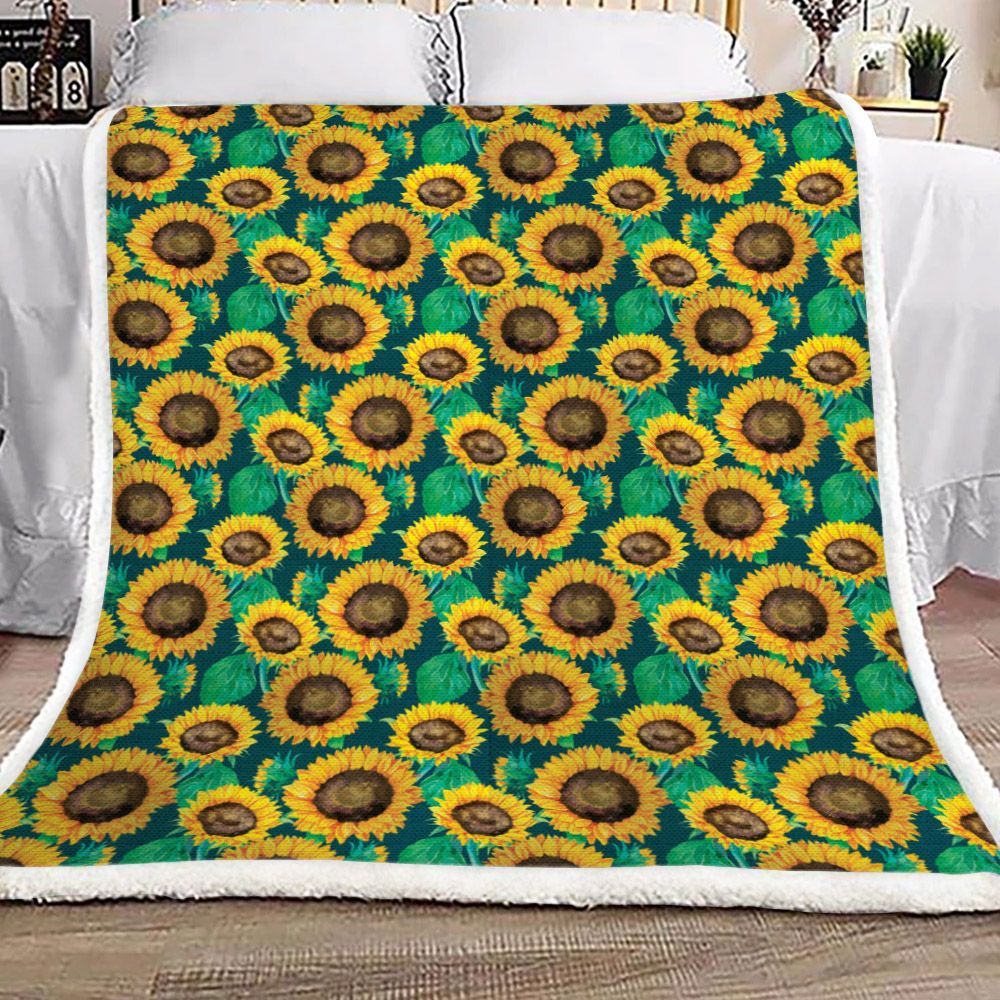 Sunflower Sherpa Fleece Blanket