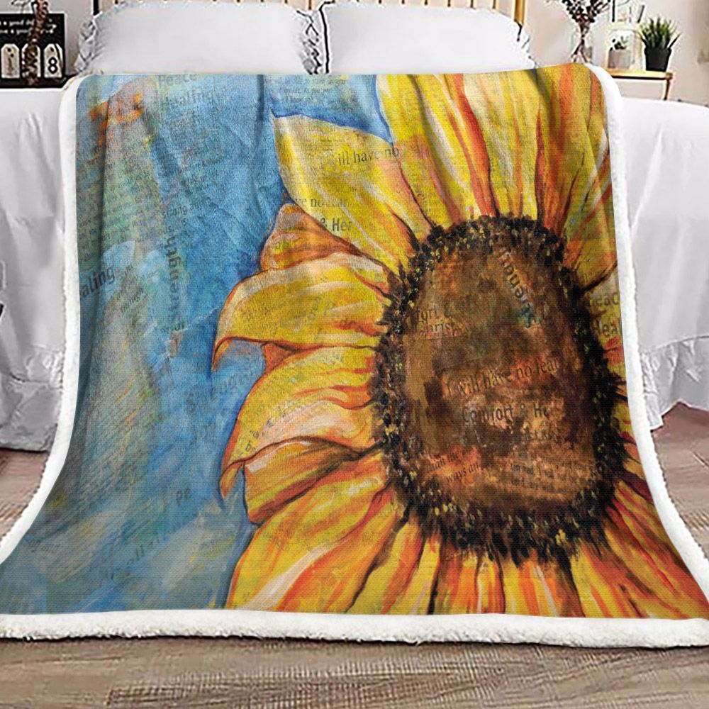 Sunflower Sherpa Fleece Blanket