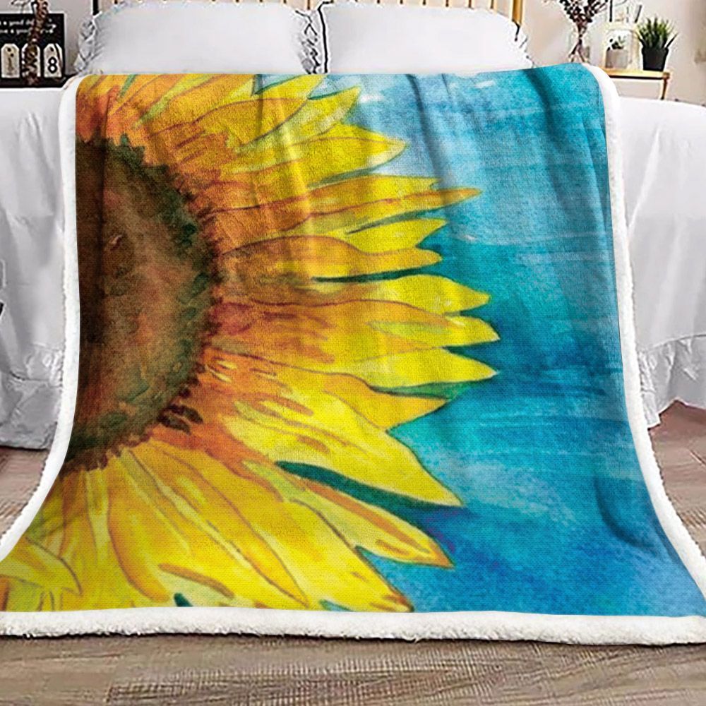 Sunflower Sherpa Fleece Blanket
