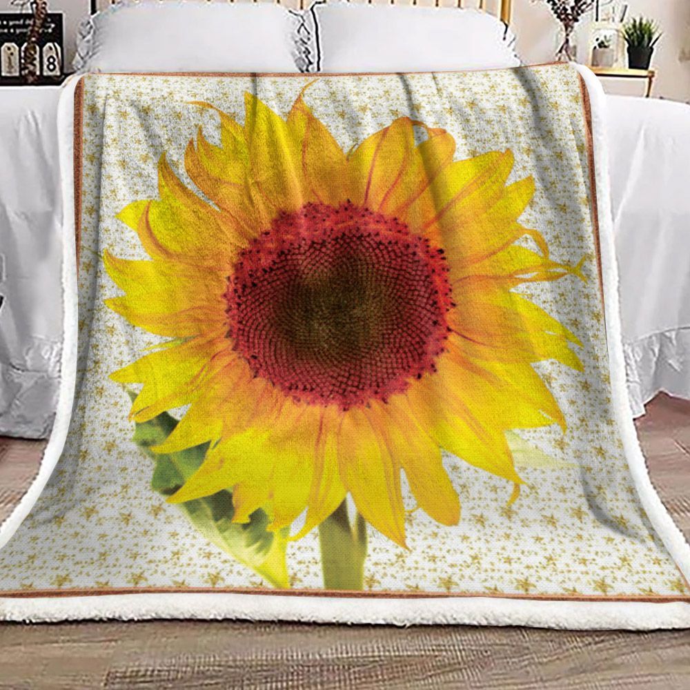 Sunflower Sherpa Fleece Blanket