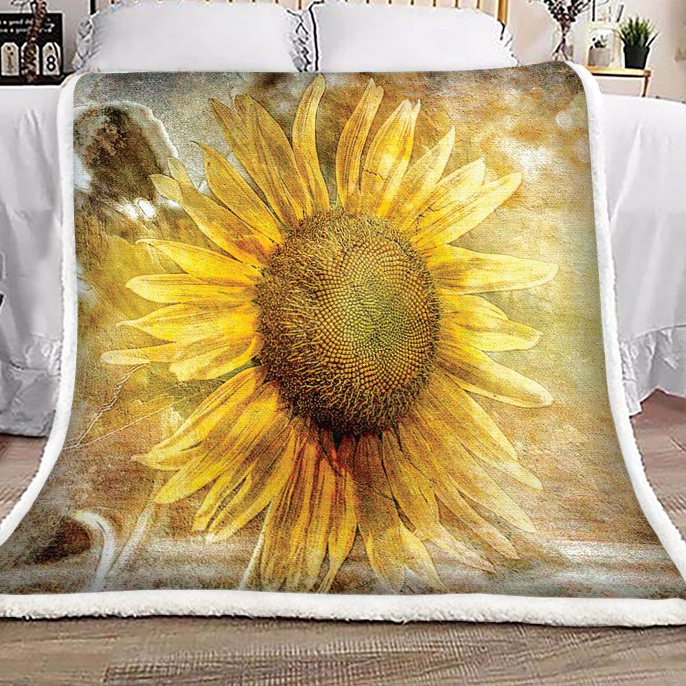 Sunflower Sherpa Fleece Blanket