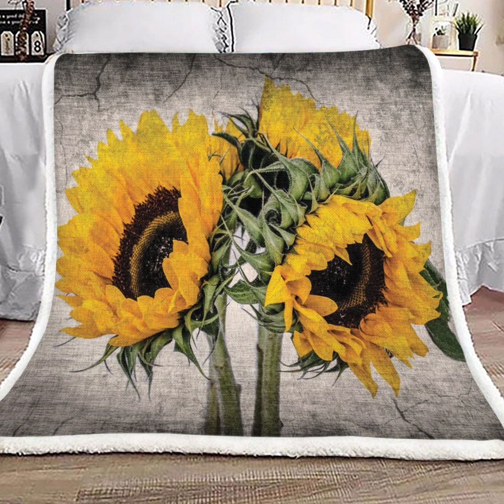 Sunflower Sherpa Fleece Blanket