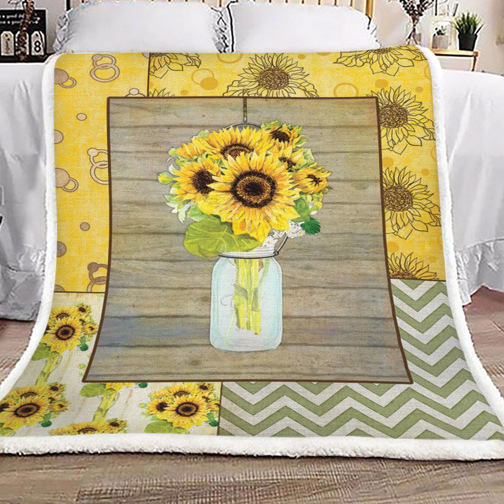 Sunflower Sherpa Fleece Blanket