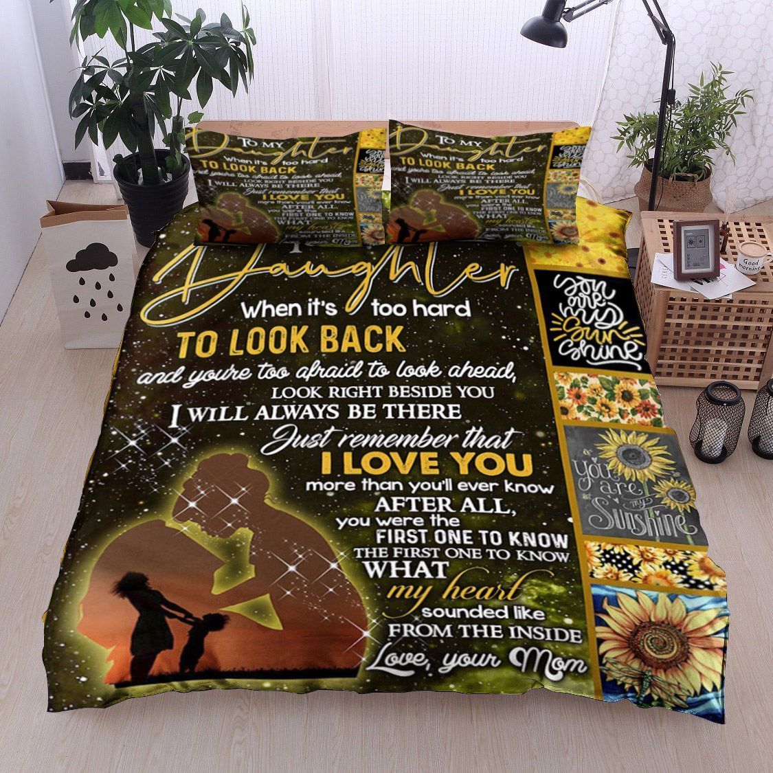 Sunflower Mom To Daughter Bedding Set