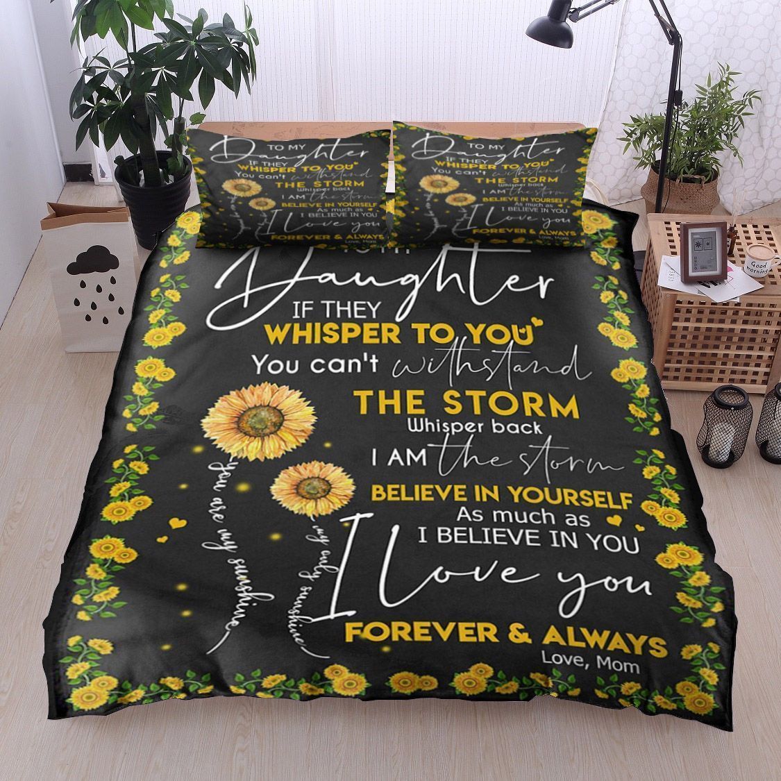 Sunflower Mom To Daughter Bedding Set