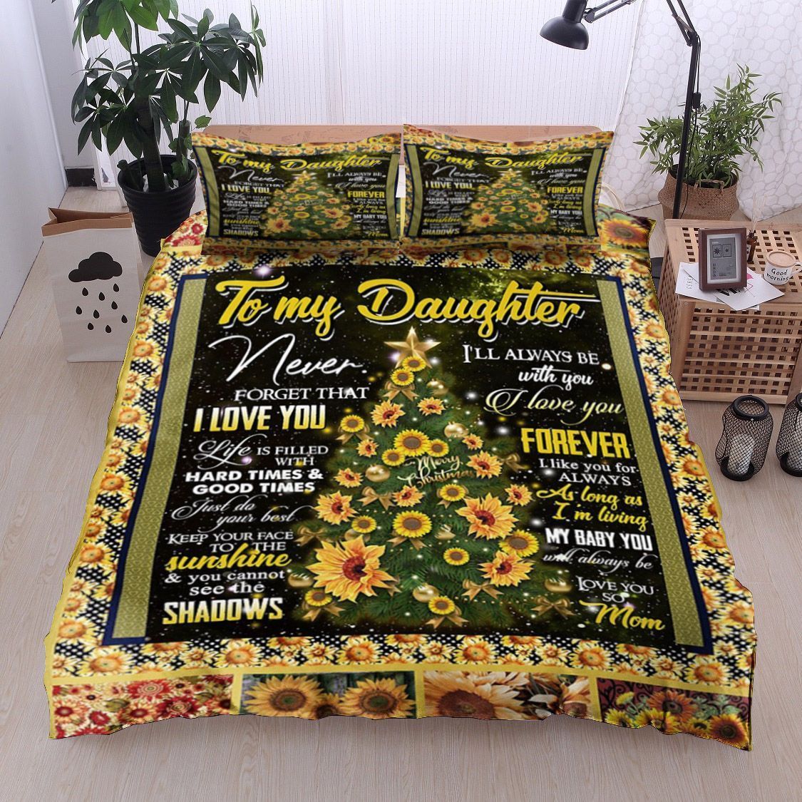 Sunflower Mom To Daughter Bedding Set