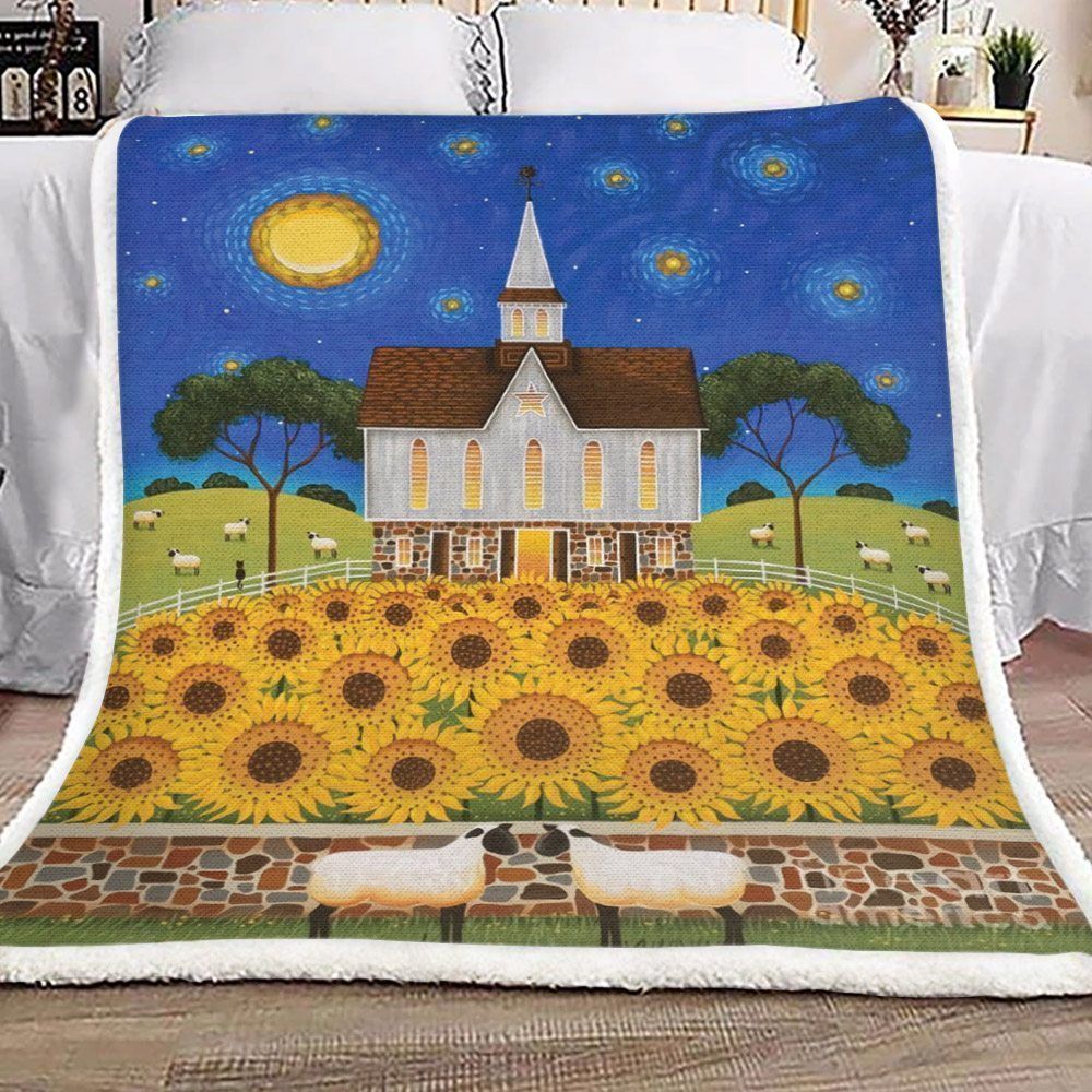 Sunflower Moon Sherpa Fleece