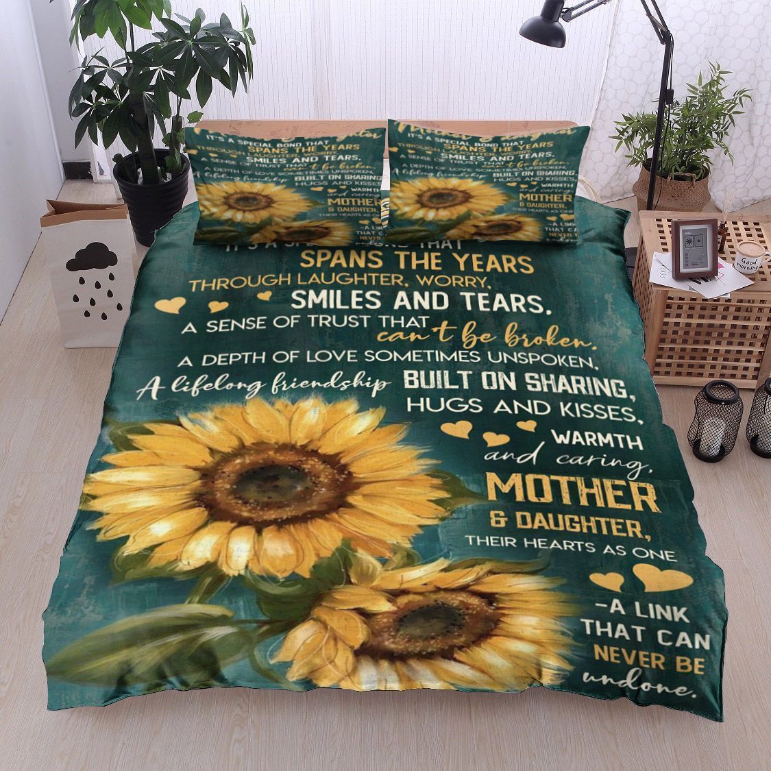 Sunflower Mother Daughter Bedding Set