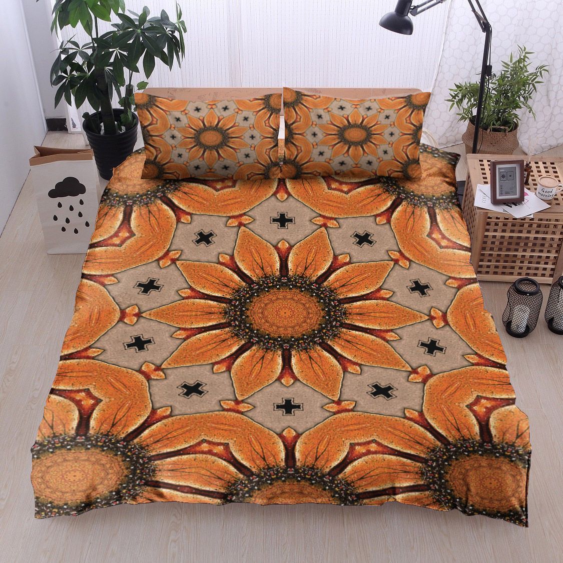 Sunflower Motif Bedding Set