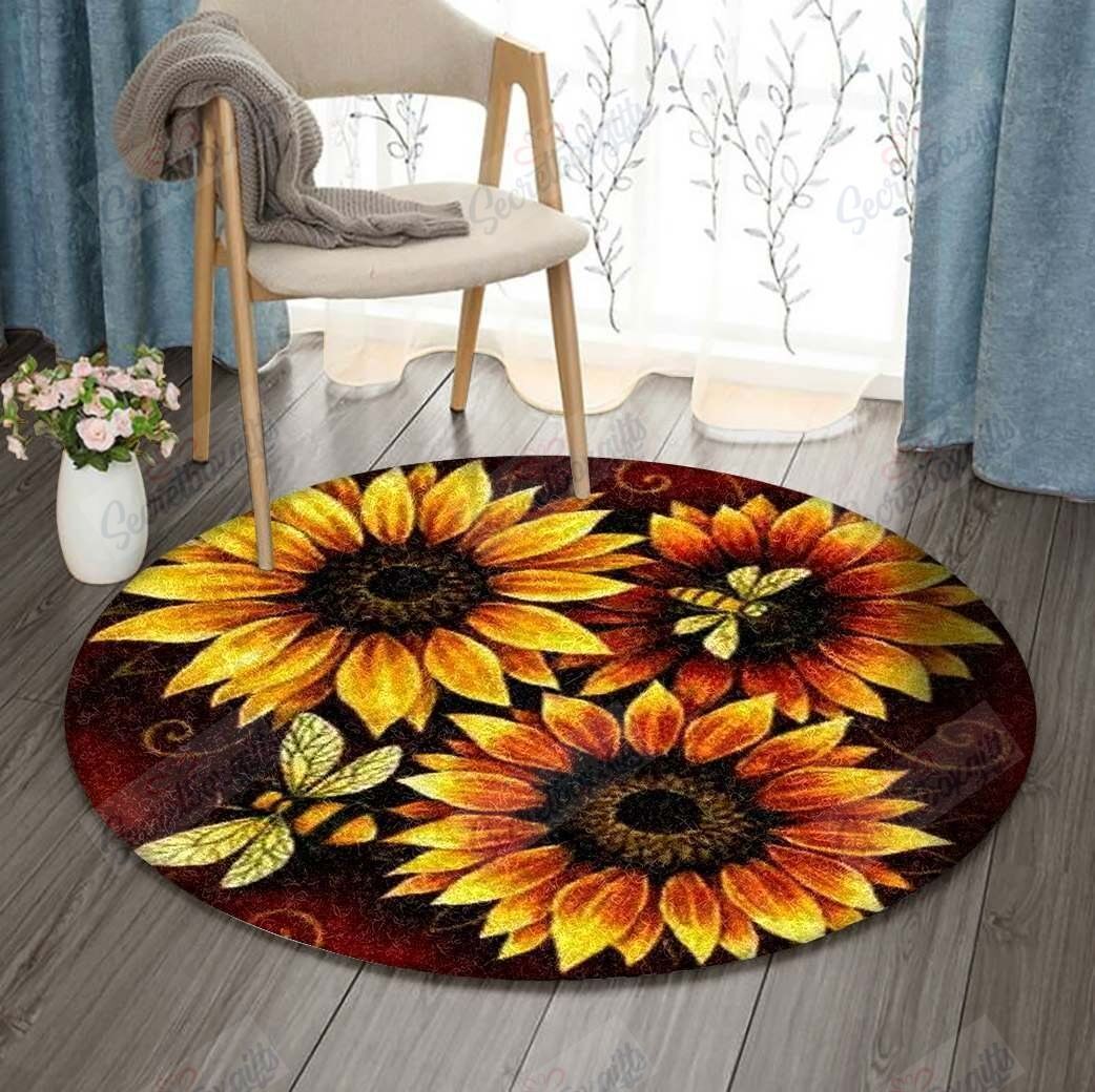 Sunflower Round Carpet
