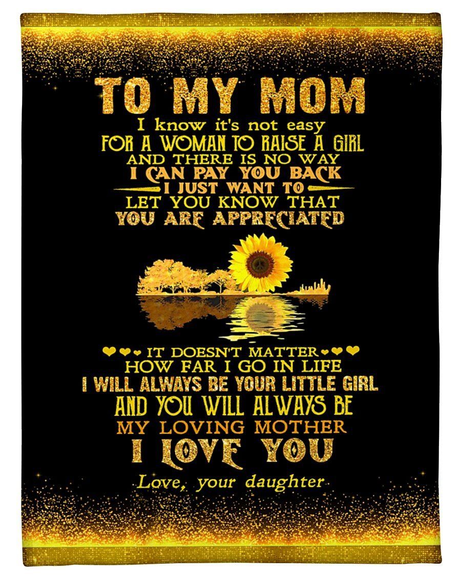 Sunflower No Matter How Near Or Far Apart To Mom Fleece Blanket Fleece Blanket
