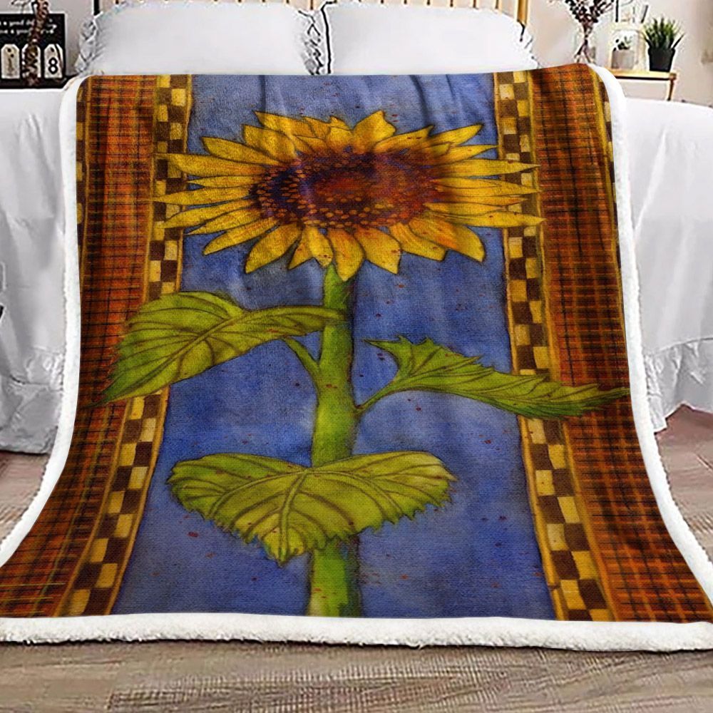 Sunflower Sherpa Fleece Blanket