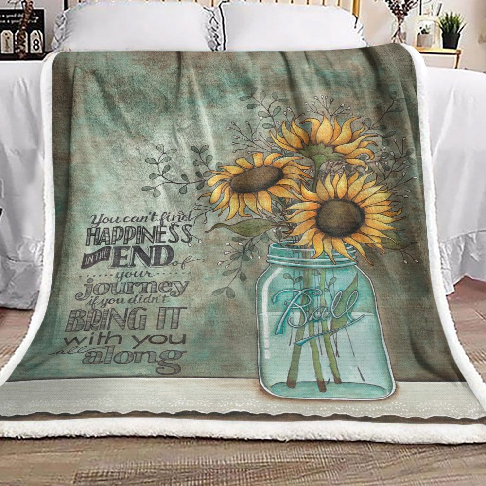 Sunflower Sherpa Fleece Blanket
