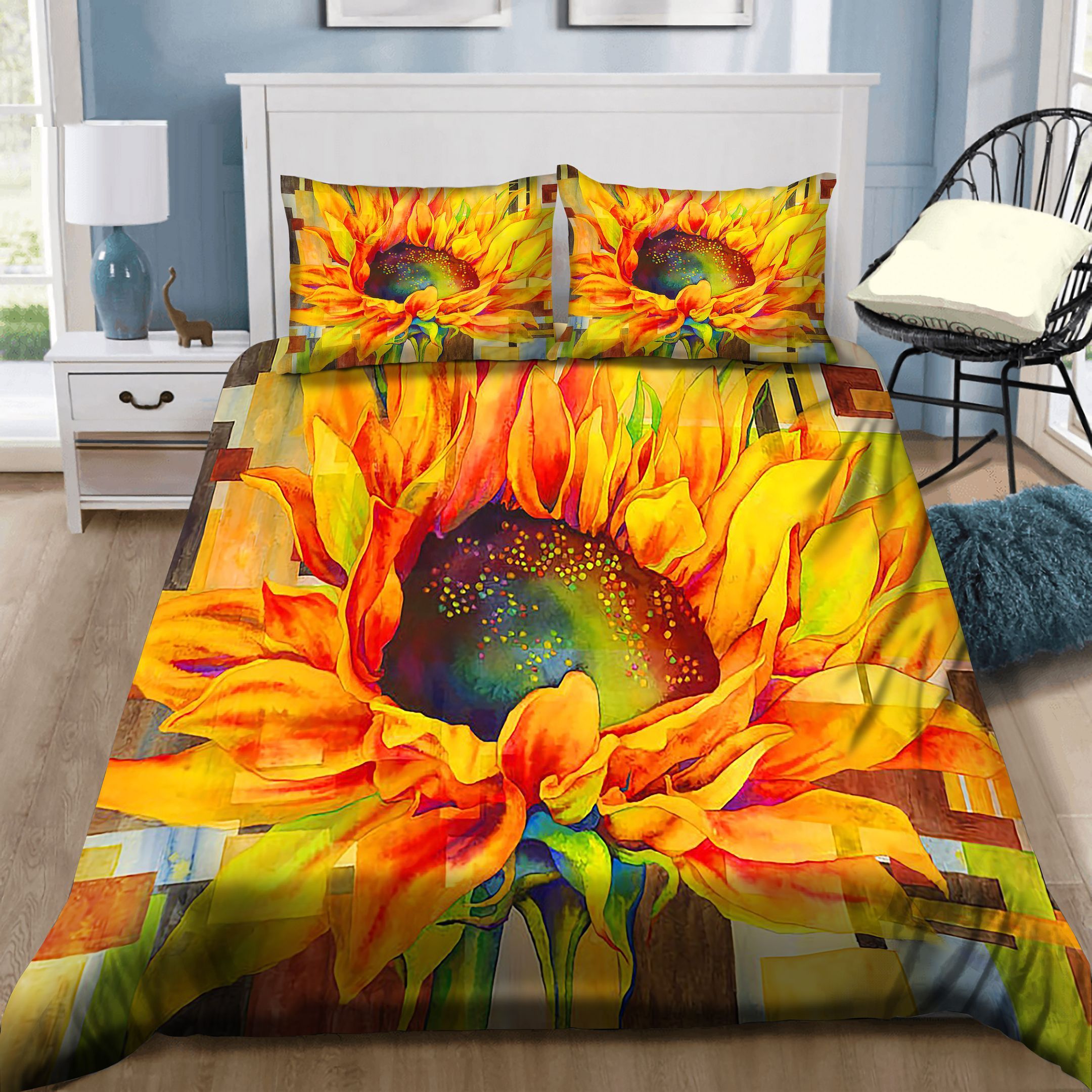 Sunflower Painting Bedding Set