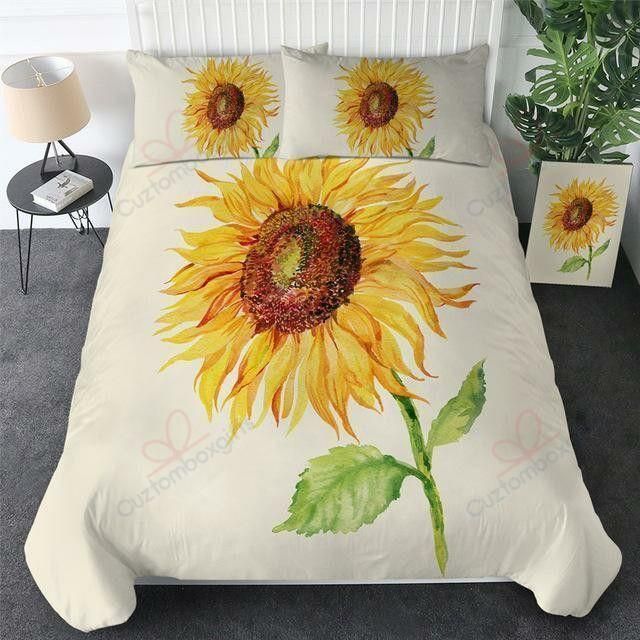 Sunflower Painting Printed Bedding Set