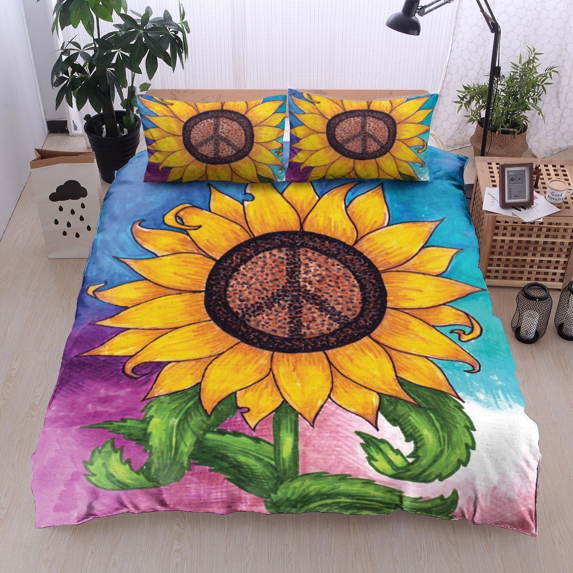 Sunflower Peace Bedding Set