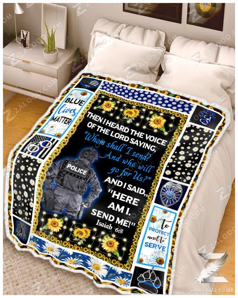 Sunflower Police Send Me Sherpa Fleece Blanket