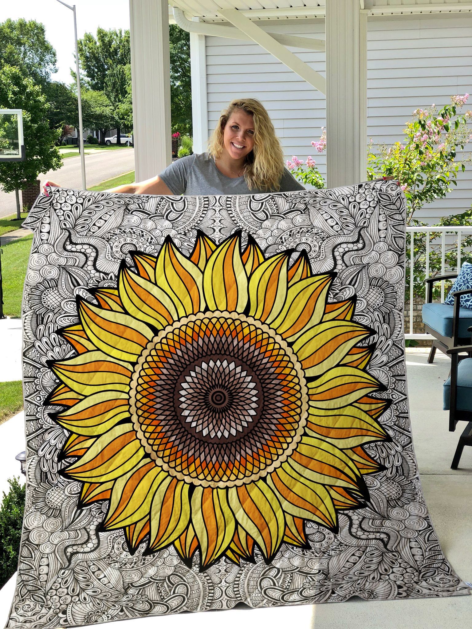 Sunflower Printed Quilt Blanket DHC1501601VT