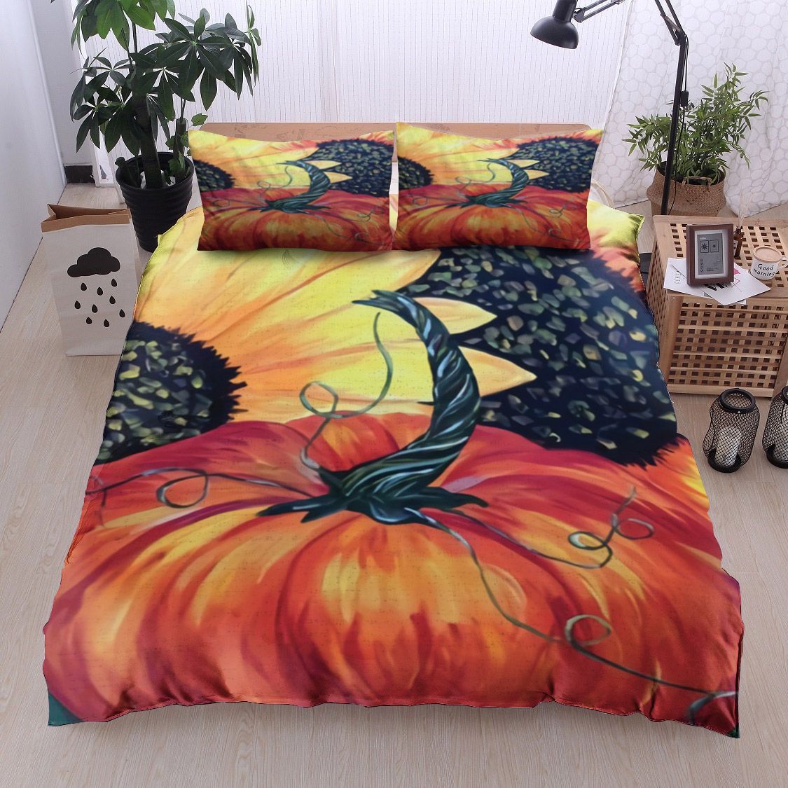 Sunflower Pumpkin Bedding Set