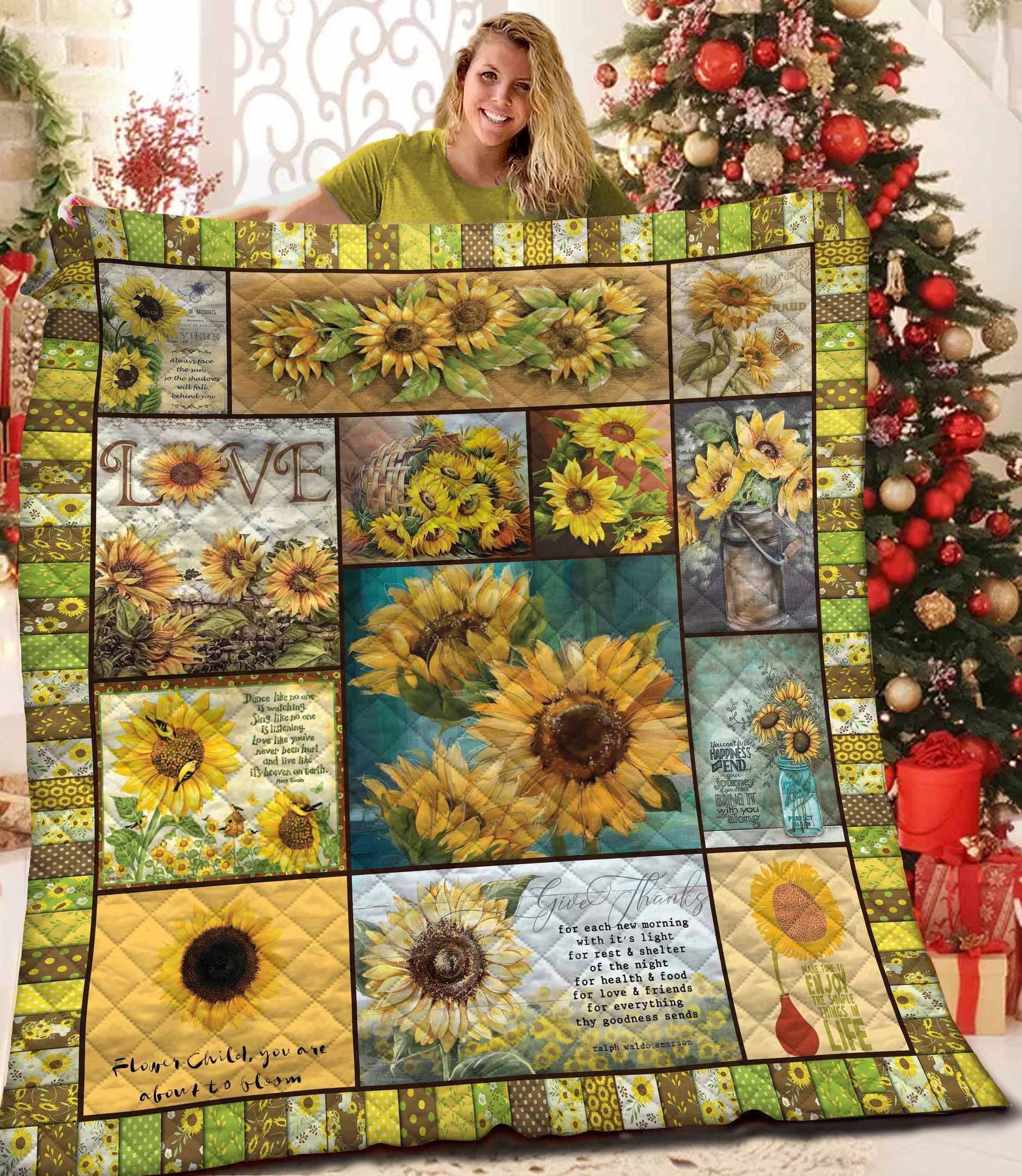 Sunflower Quilt Blanket BBB061115MH