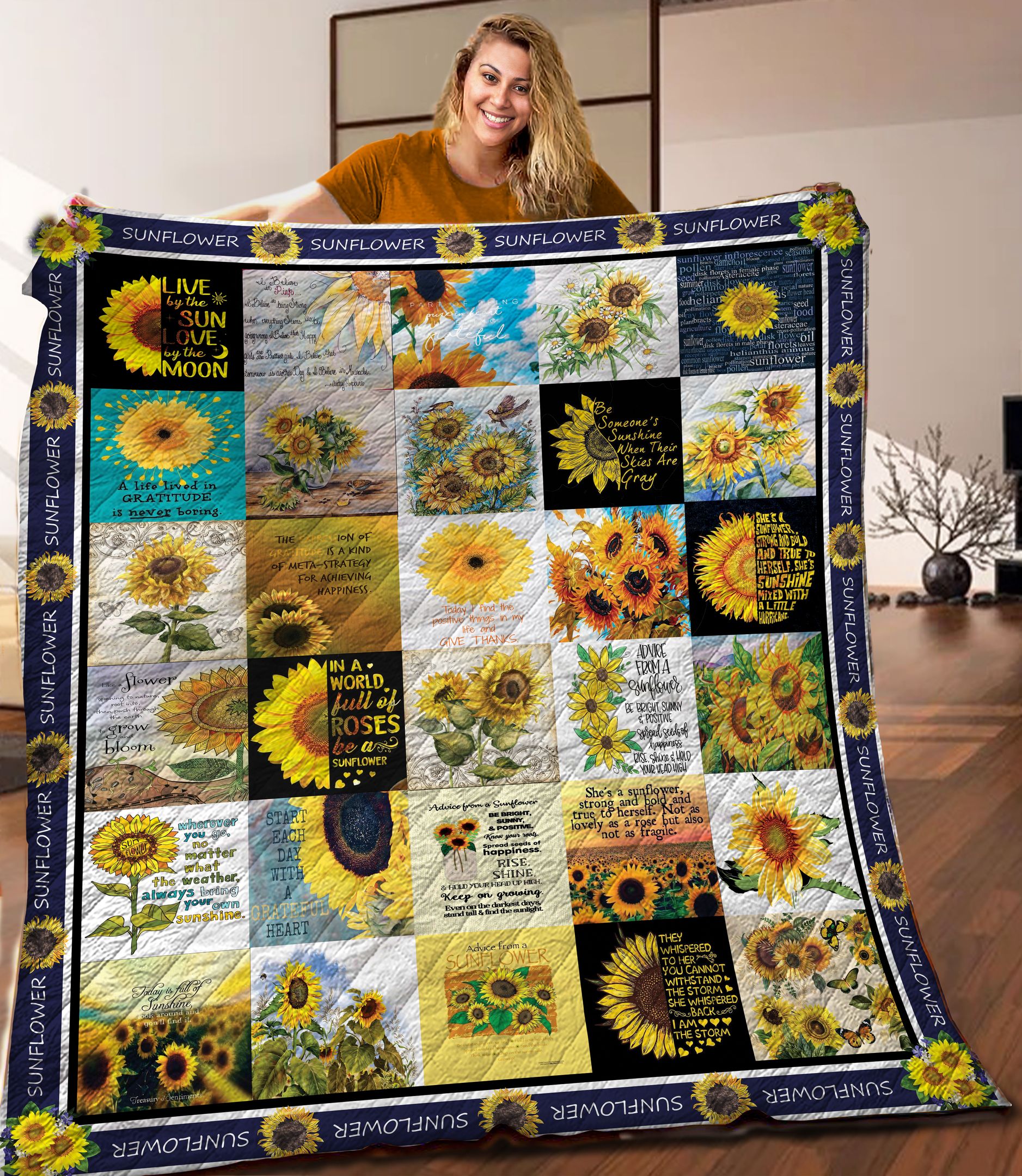 Sunflower Quilt Blanket C9B010602DL