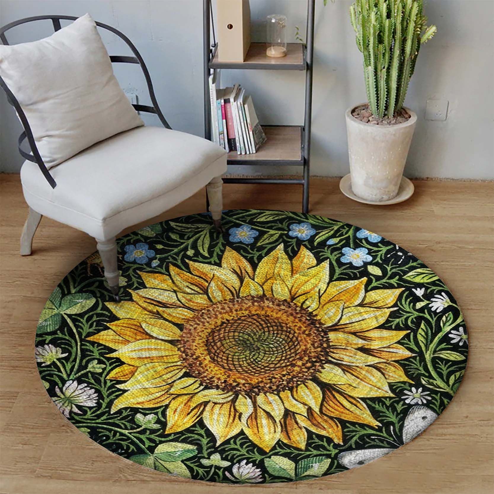 Sunflower Round Carpet