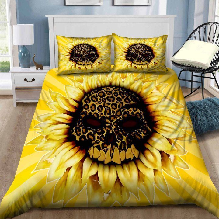 Sunflower Skull Bedding Set
