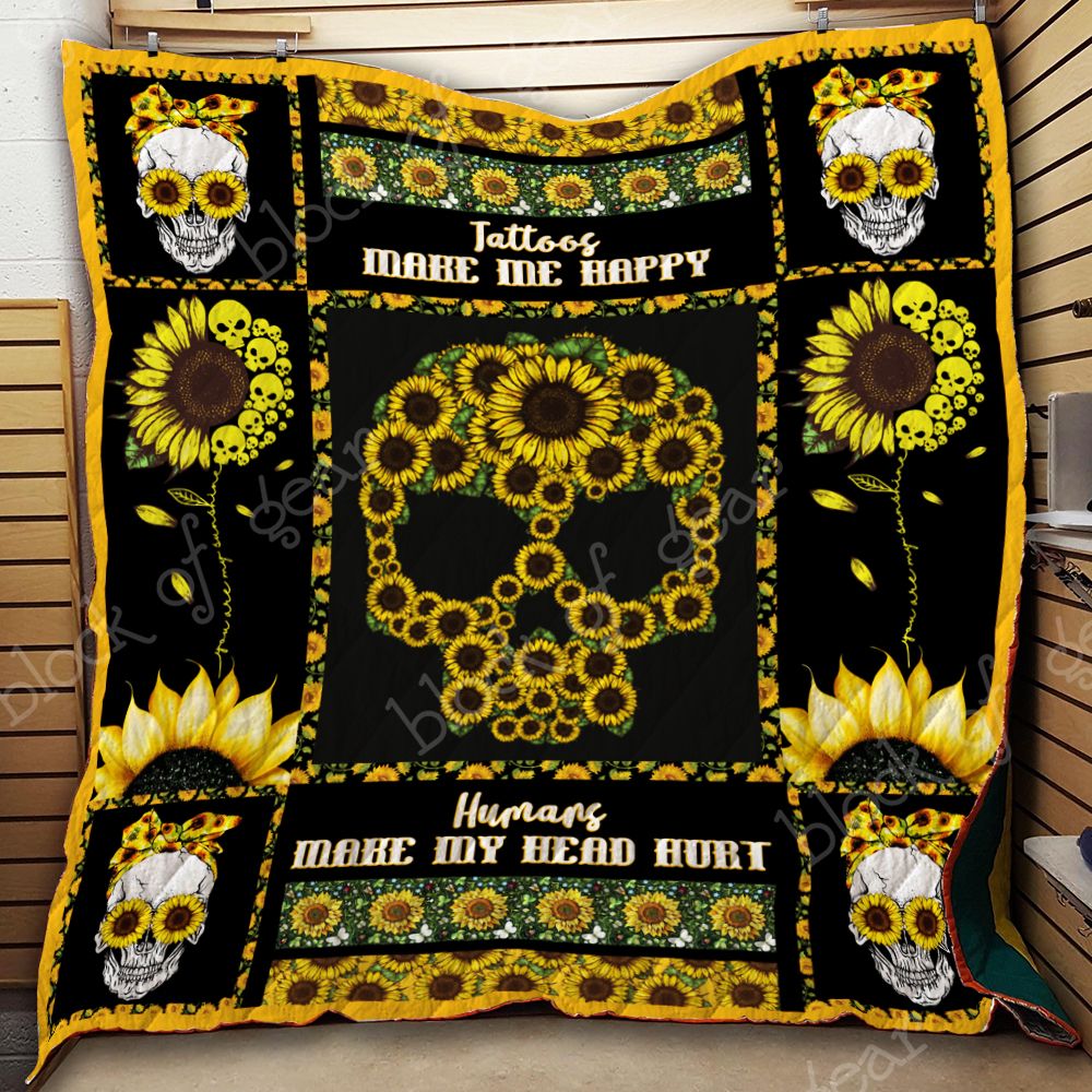 Sunflower Skull Quilt Th701 Dhc11121413Dd