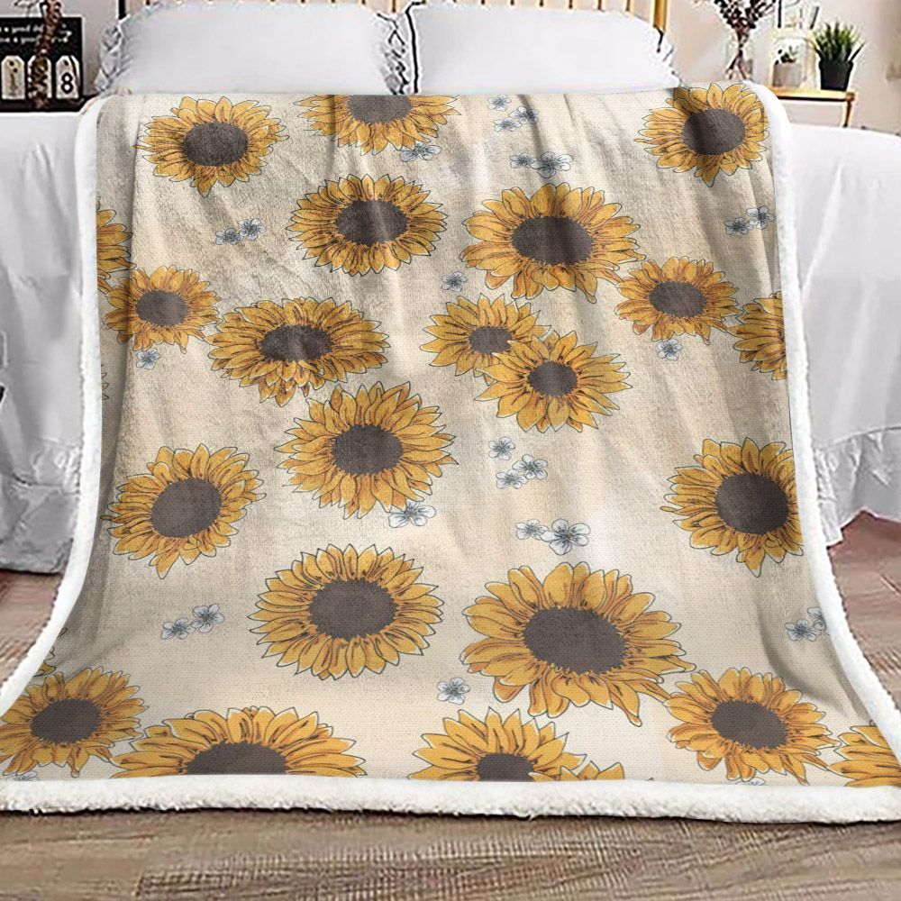 Sunflower Sherpa Fleece Blanket