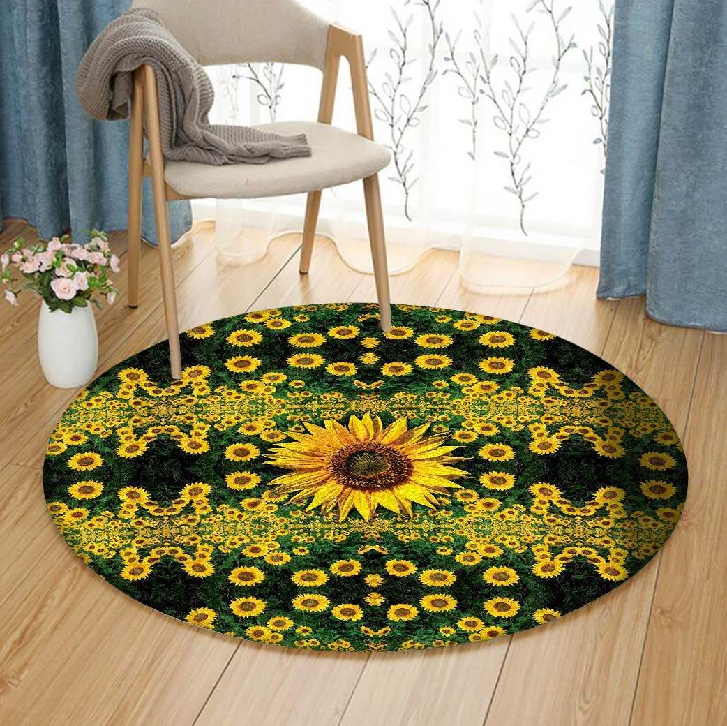Sunflower Round Carpet