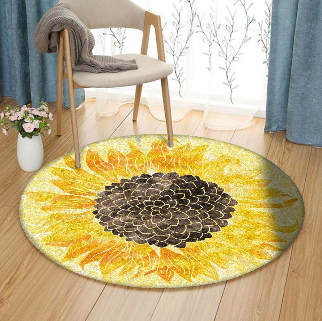 Sunflower Round Carpet