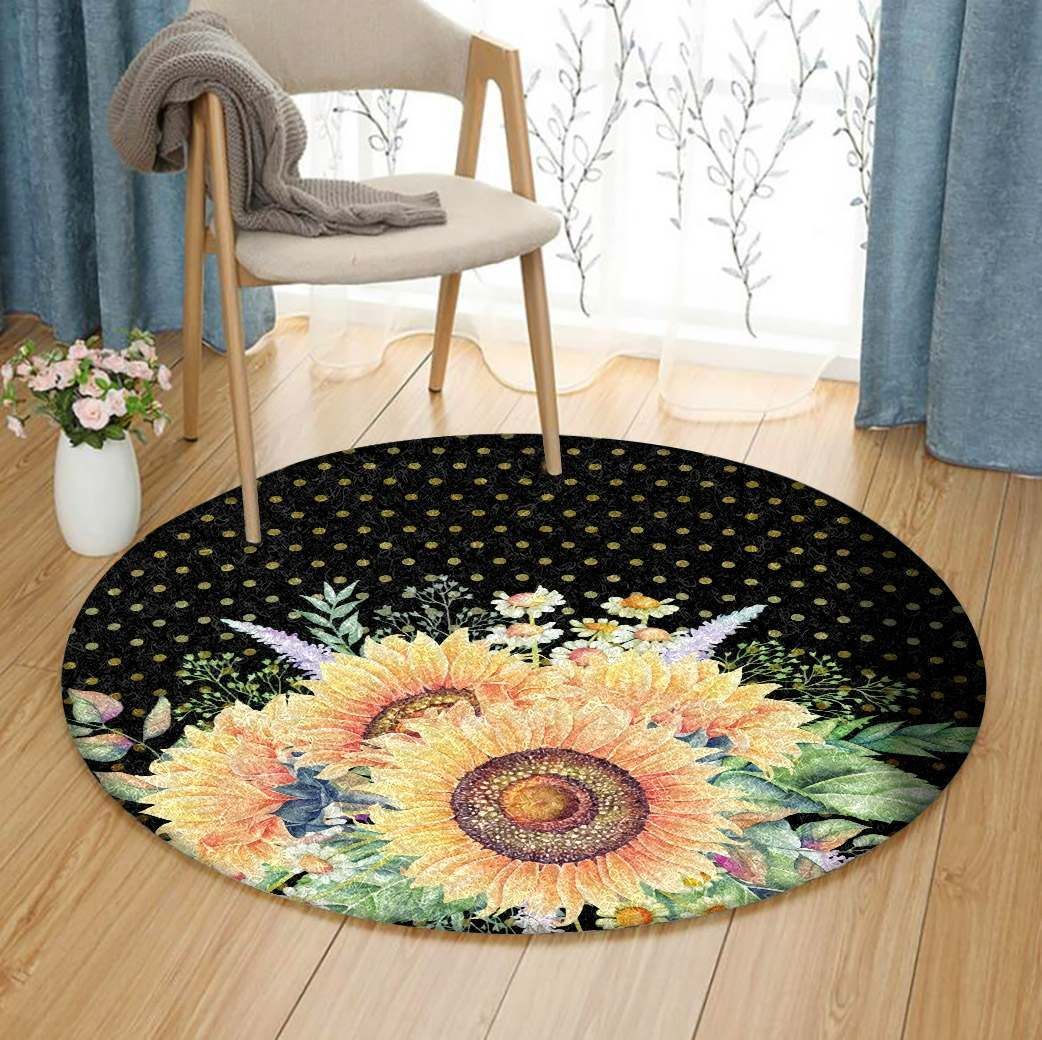 Sunflower Round Carpet