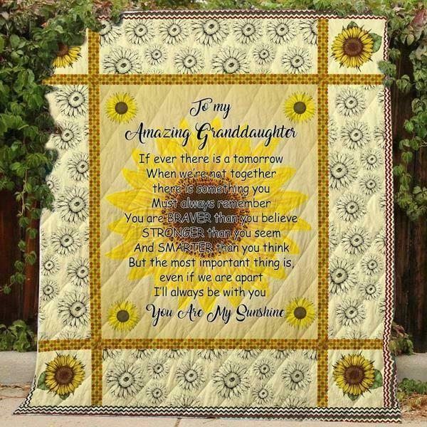 Sunflower To My Amazing Daughter CLA0810465Q Quilt Blanket