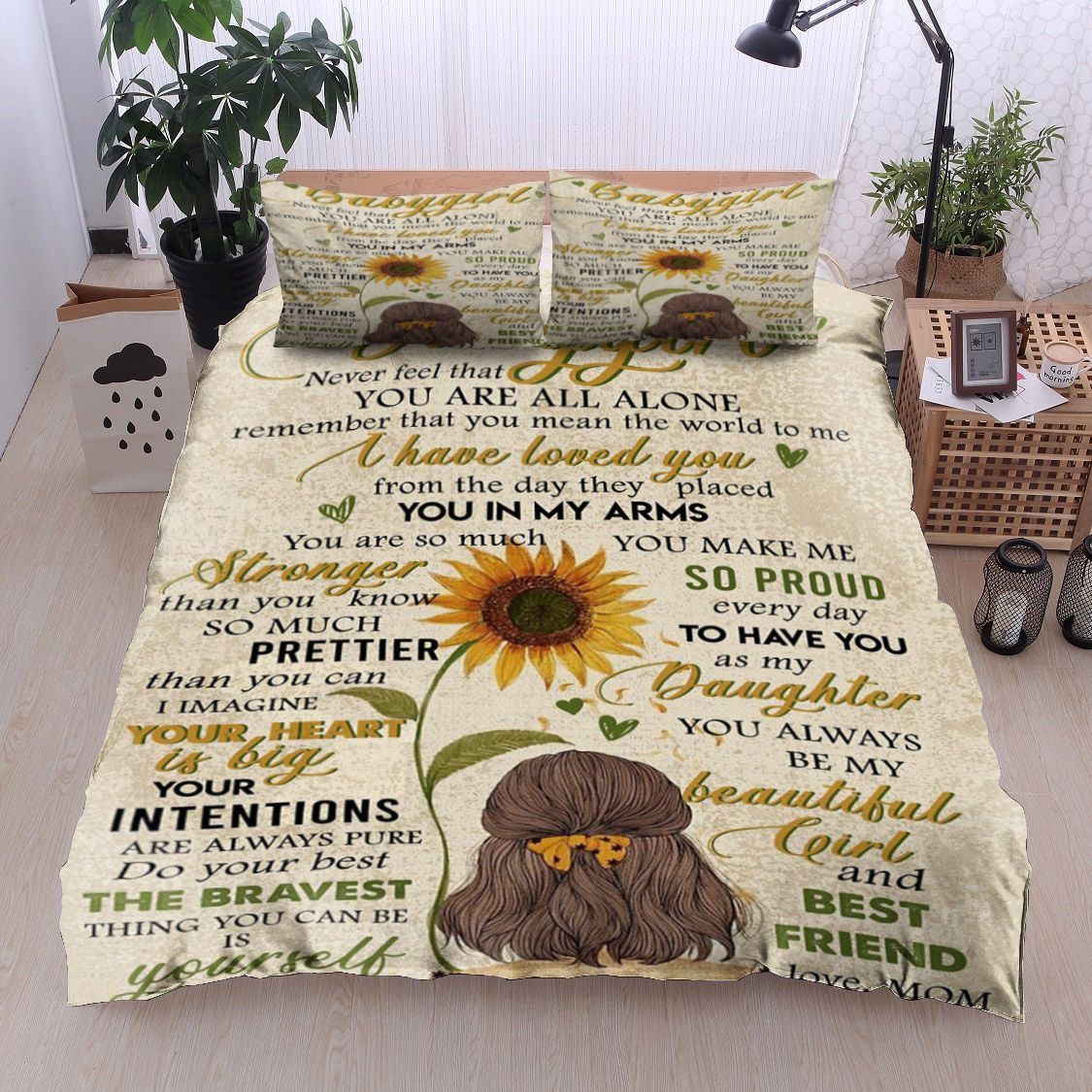 Sunflower To My Babygirl From Mom Bedding Set