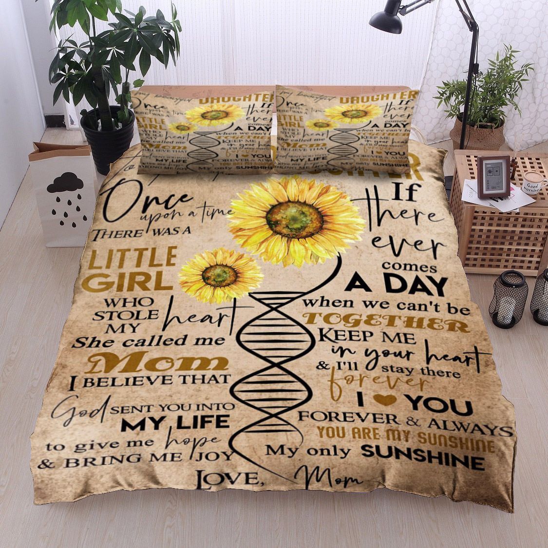 Sunflower To My Beautiful Daughter Love Mom Bedding Set