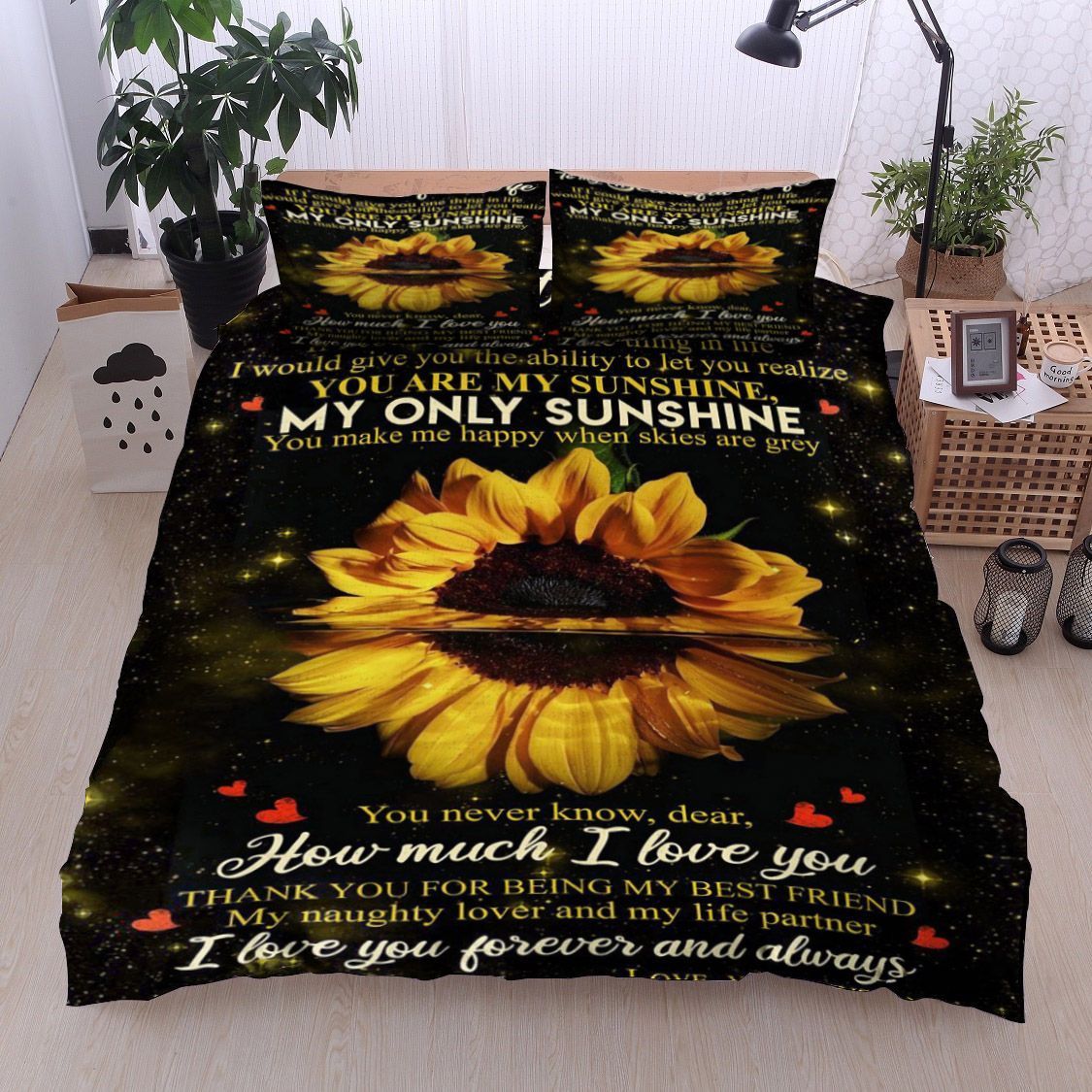 Sunflower To My Beautiful Wife Bedding Set