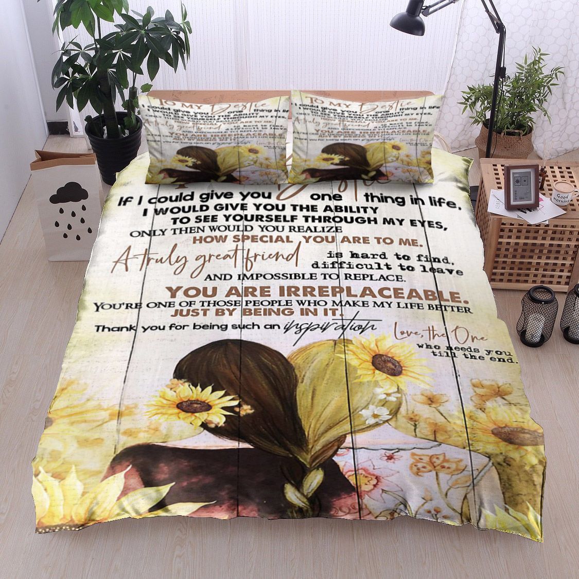 Sunflower To My Bestie Bedding Set