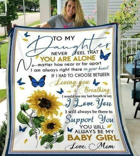 Sunflower To My Daughter Sherpa Fleece Blanket