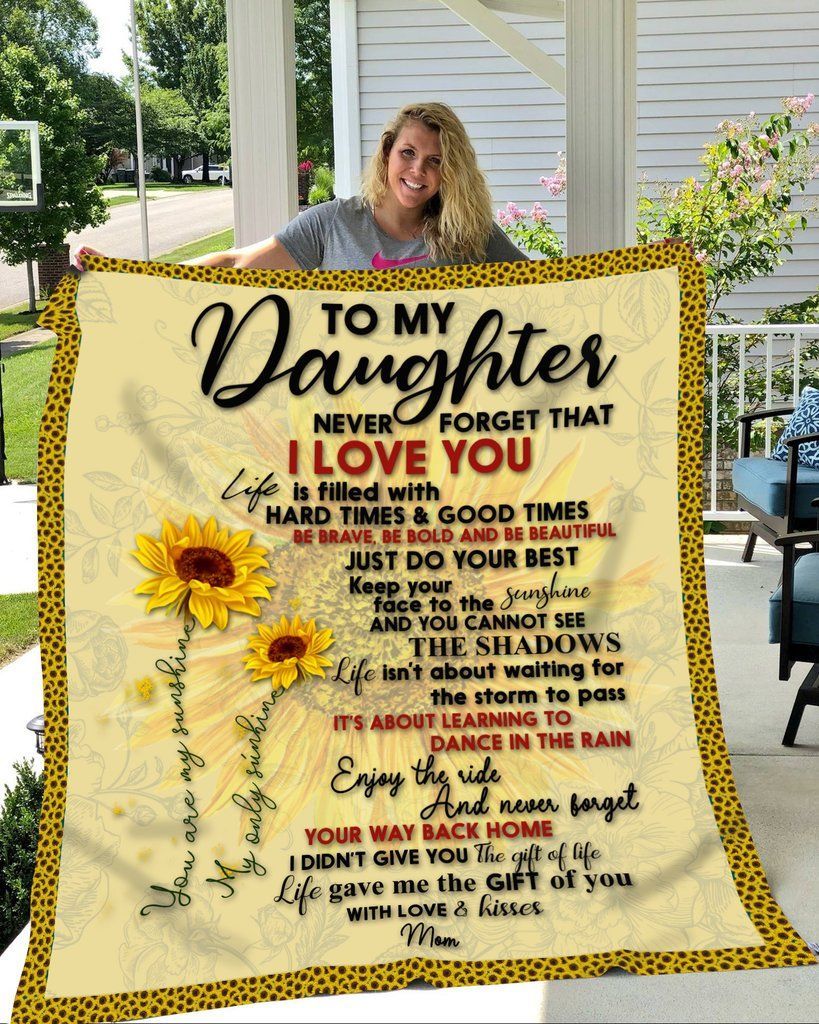 Sunflower To My Daughter Fleece Blanket
